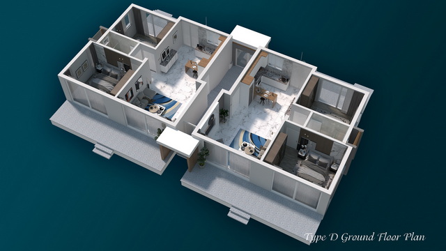 Four Seasons Life 2 2+1 Apartment Ground Floor plan Sea Swan 3